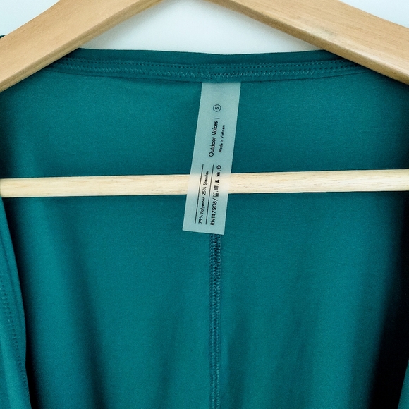 Outdoor Voices Jasper Green Tissueweave Wrap Dress - Picture 4 of 5